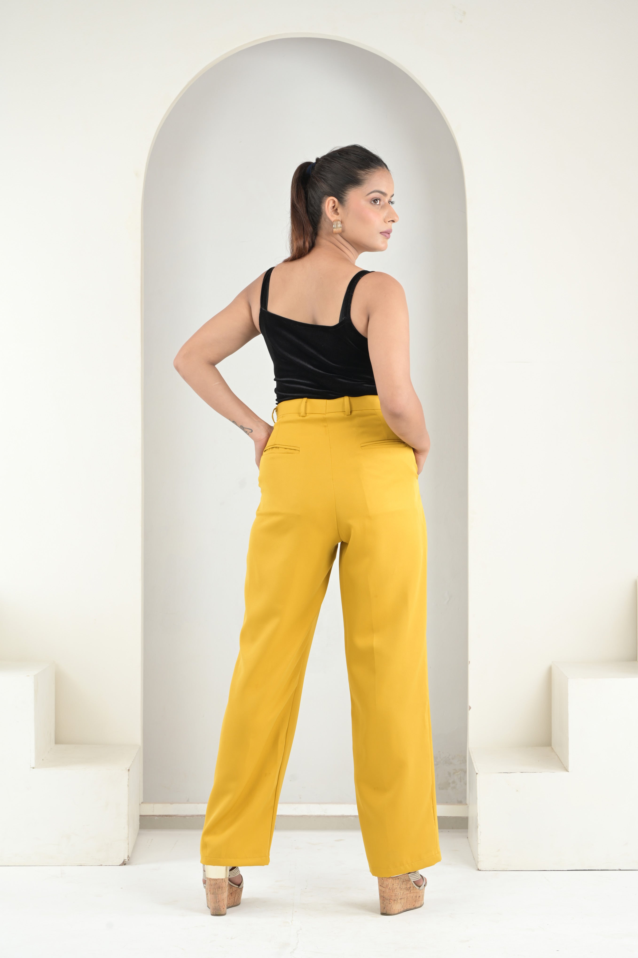 Sunlit Mustard All Day Pants - Yellow