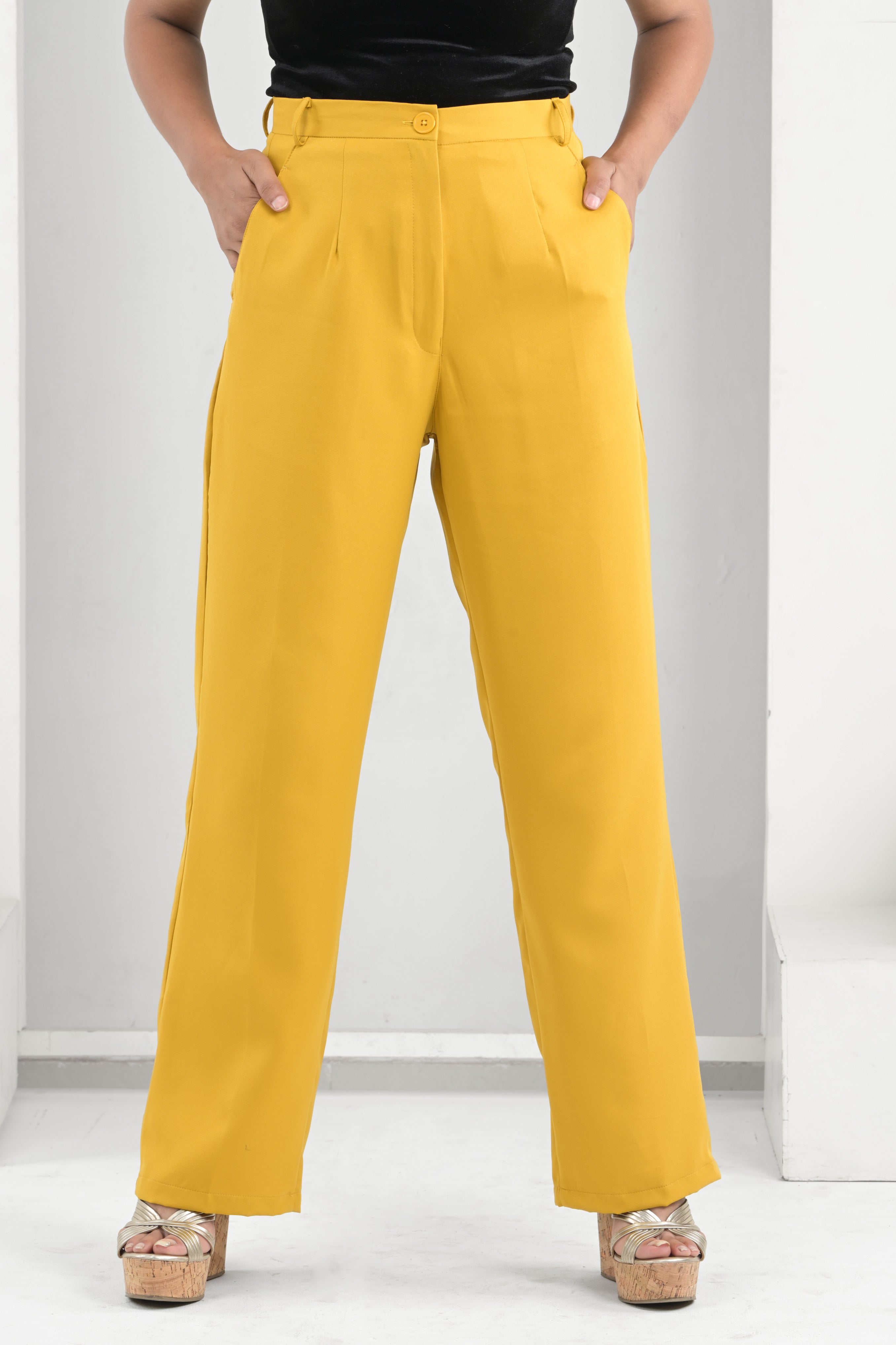 Sunlit Mustard All Day Pants - Yellow