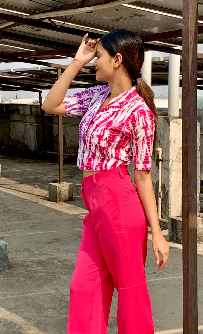 Berry Blend Tie-Dye Shirt Top & Pant Set