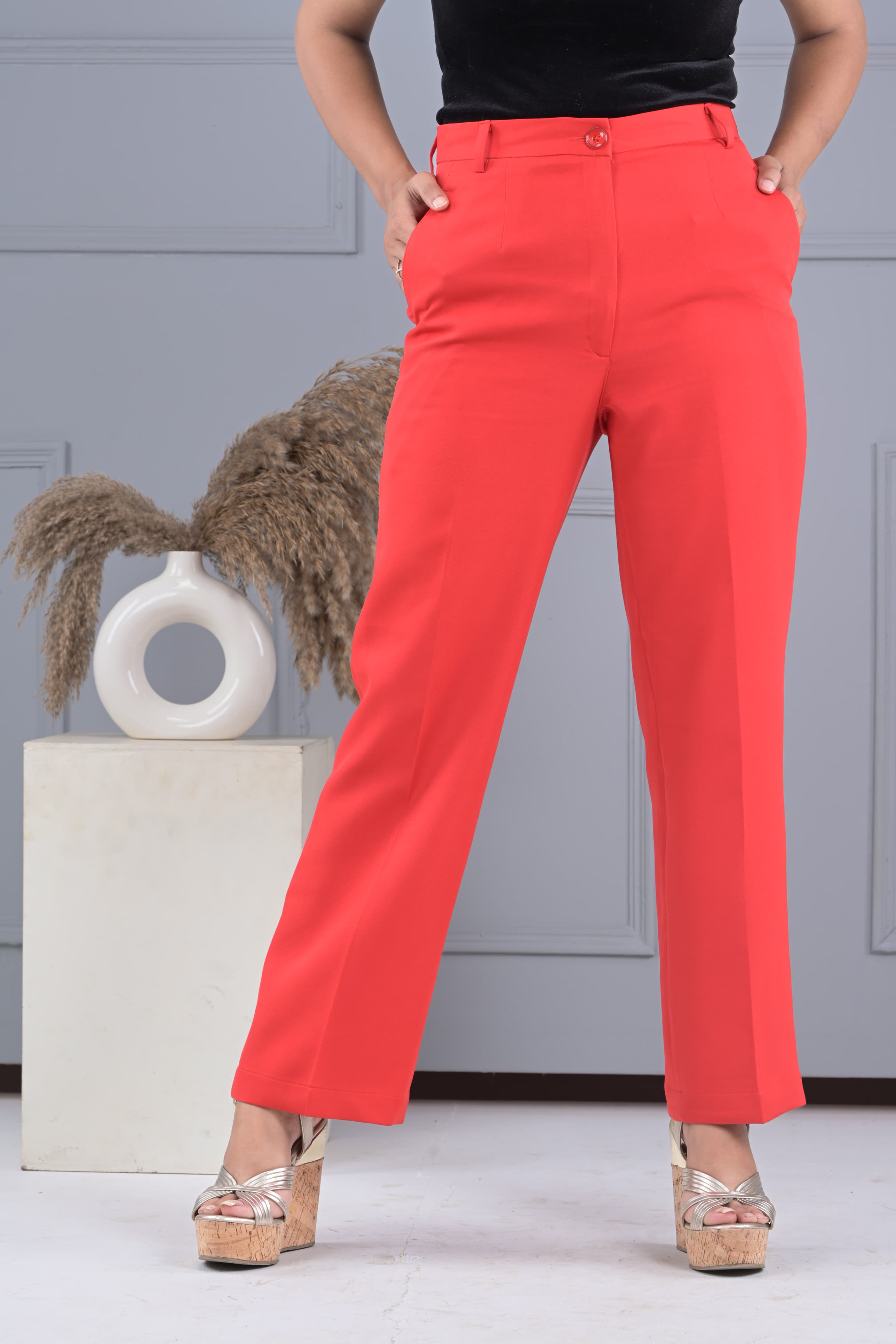 Crimson Charm All Day Pants Red